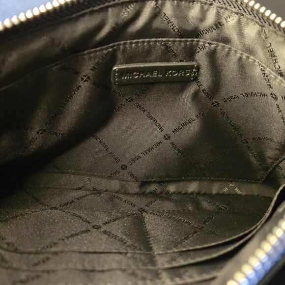 Michael Kors Black Leather Wristlet Clutch